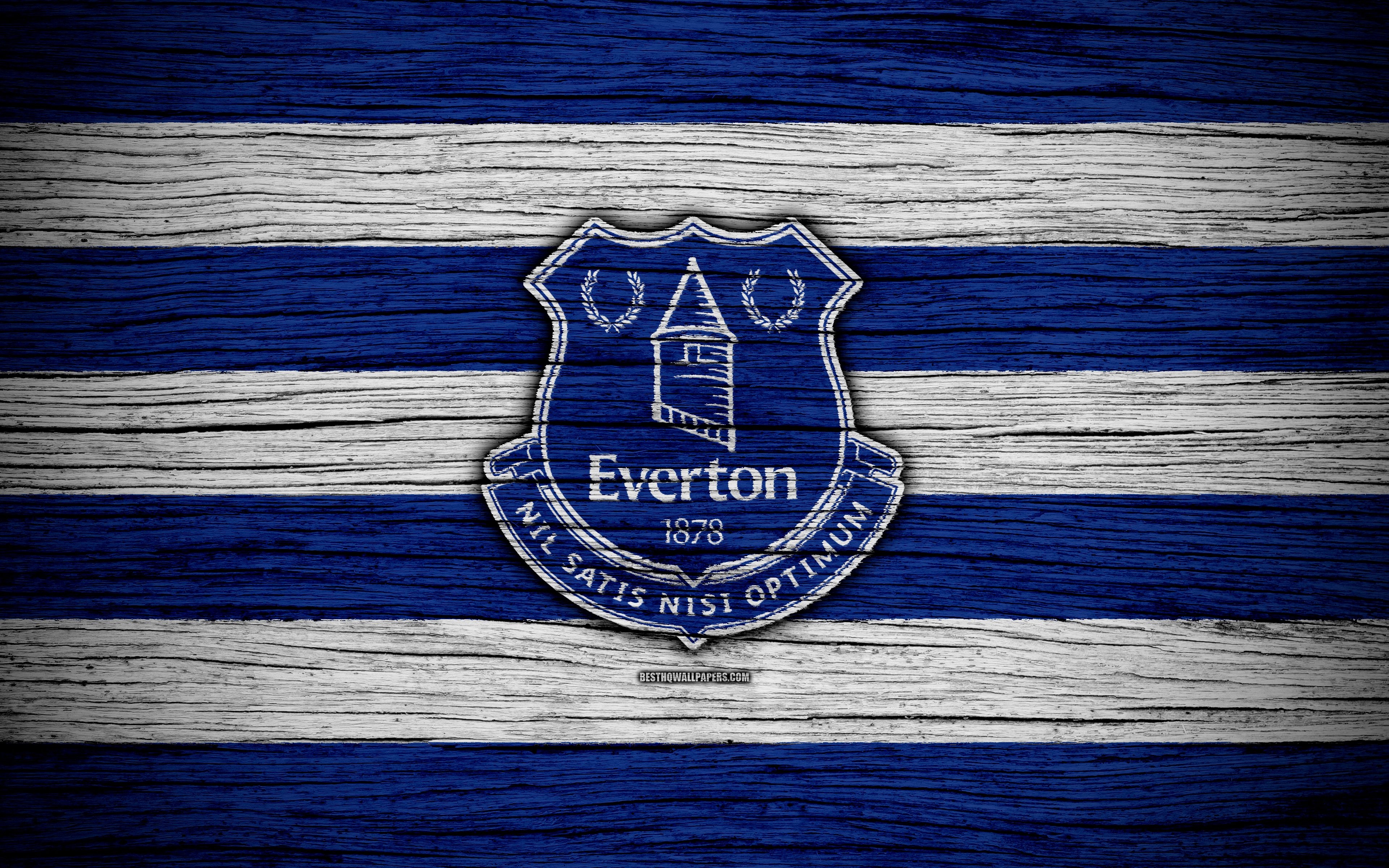 3840x2400 Download wallpaper Everton, 4k, Premier League, logo, England, wooden texture, FC Everton, soccer, football, Everton FC for desktop with resolution. High Quality HD picture wallpaper, Desktop