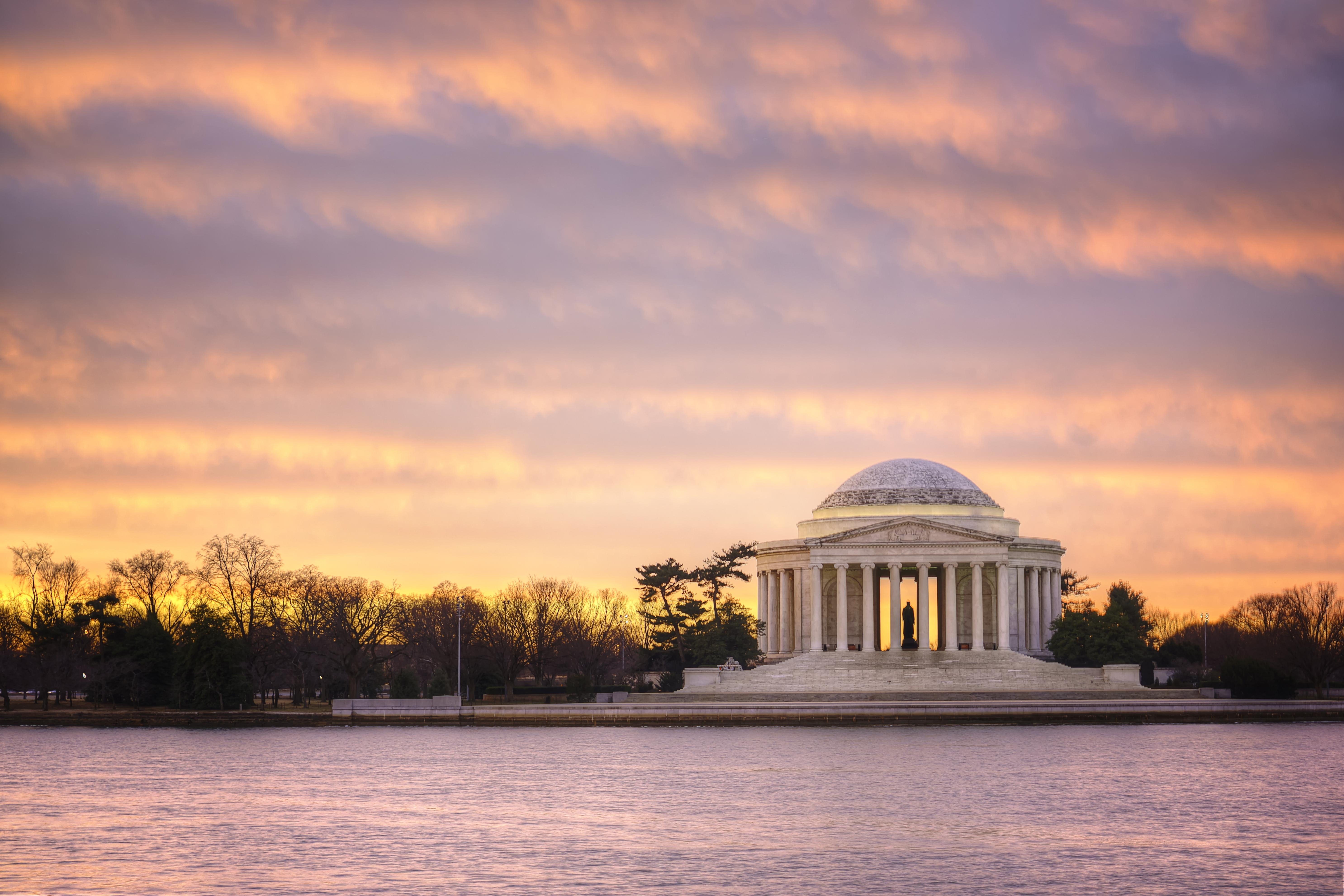 5950x3970 Sunrise over the Jefferson Memorial, Desktop