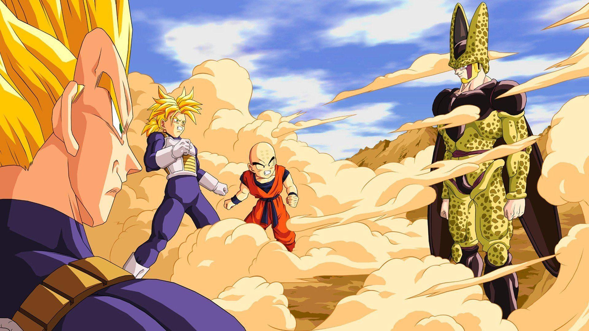 1920x1080 Dragon Ball Super Saiyan Cell Trunks Vegeta Krillin Perfect Anime, Desktop