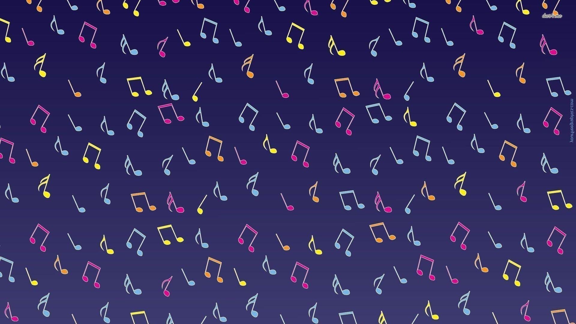 1920x1080 Purple Music Notes Wallpaper, Desktop