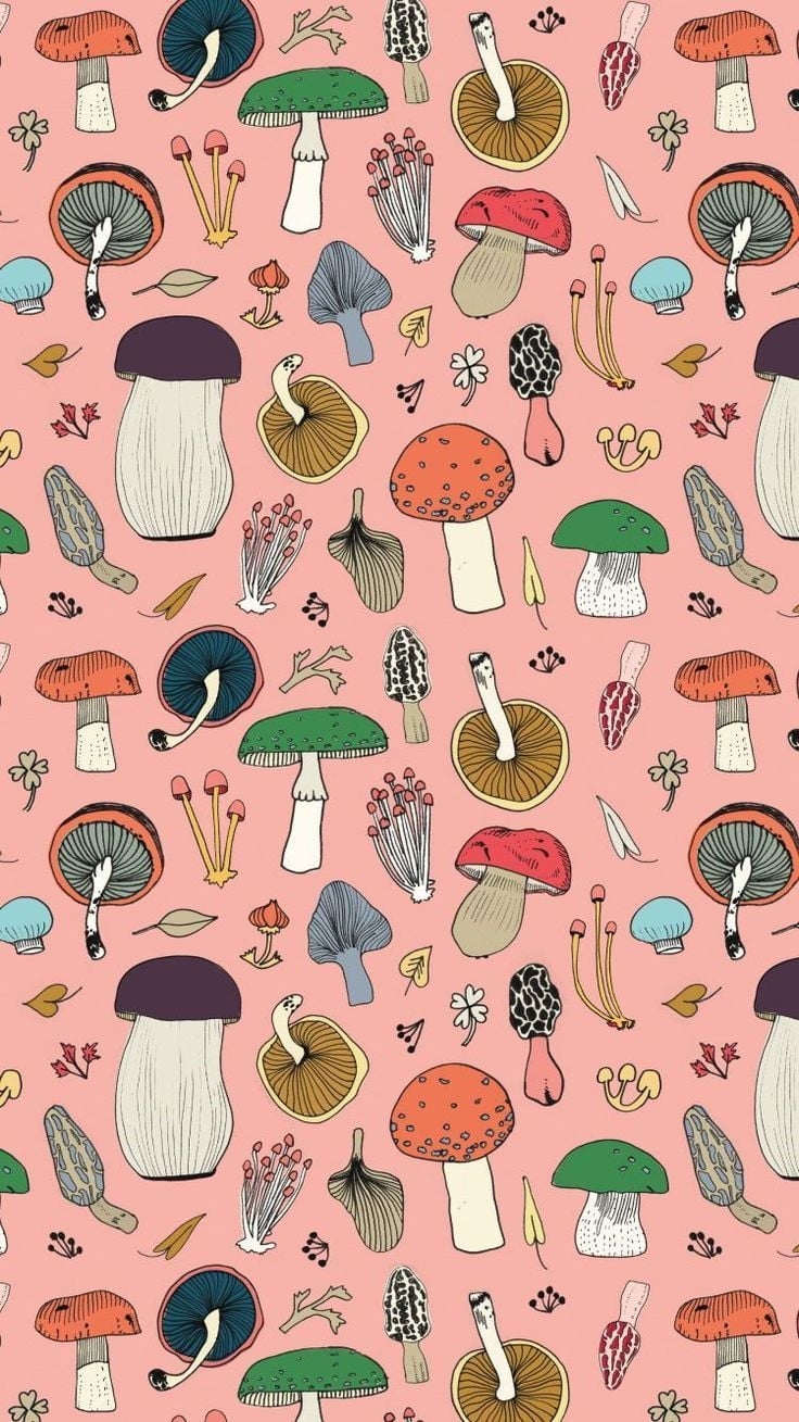 740x1310 Pink Mushroom Surface Design, Phone