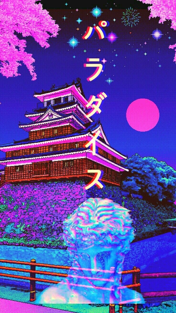 740x1310 Japanese Aesthetic Vaporwave Wallpaper Free Japanese Aesthetic Vaporwave Background, Phone