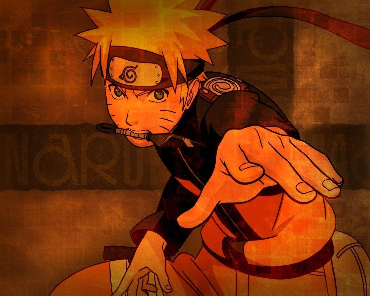 1280x1030 Orange Naruto Uzumaki Naruto Shippuden Anime HD Desktop PC, Desktop