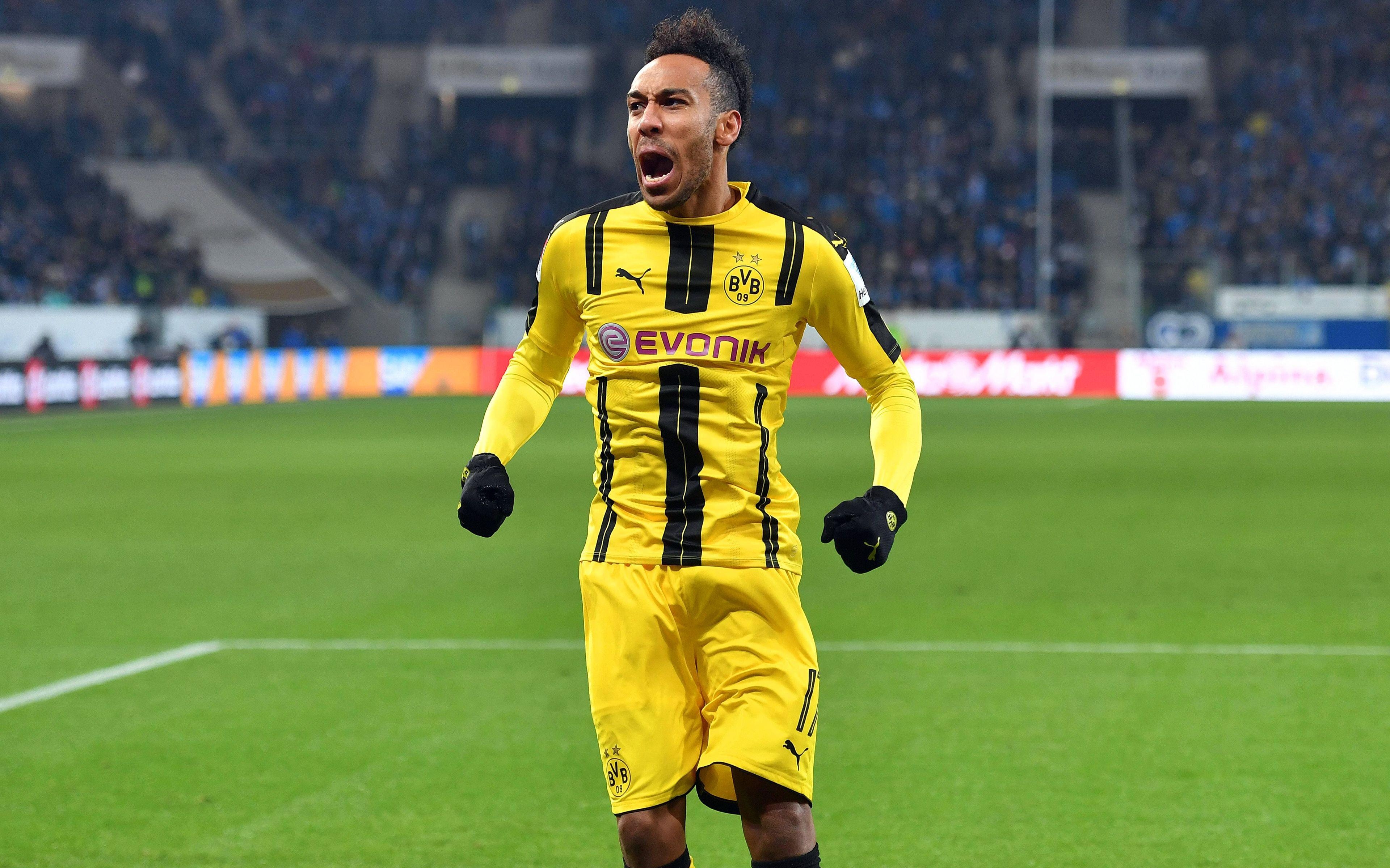 3840x2400 Download Wallpaper 4k, Pierre Emerick Aubameyang, Footballers, BVB, Desktop