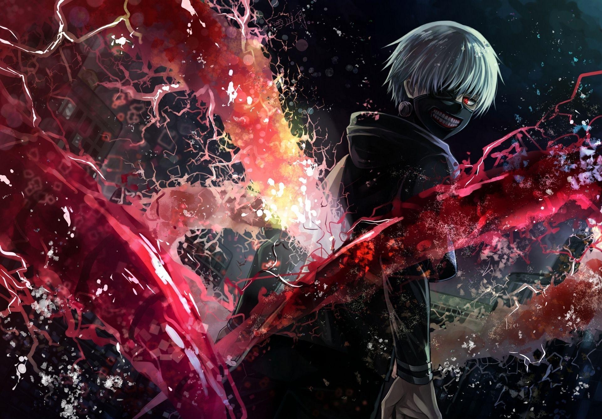 1920x1340 Wallpaper tokyo ghoul, kaneki ken, man, mask, magic, art, Desktop