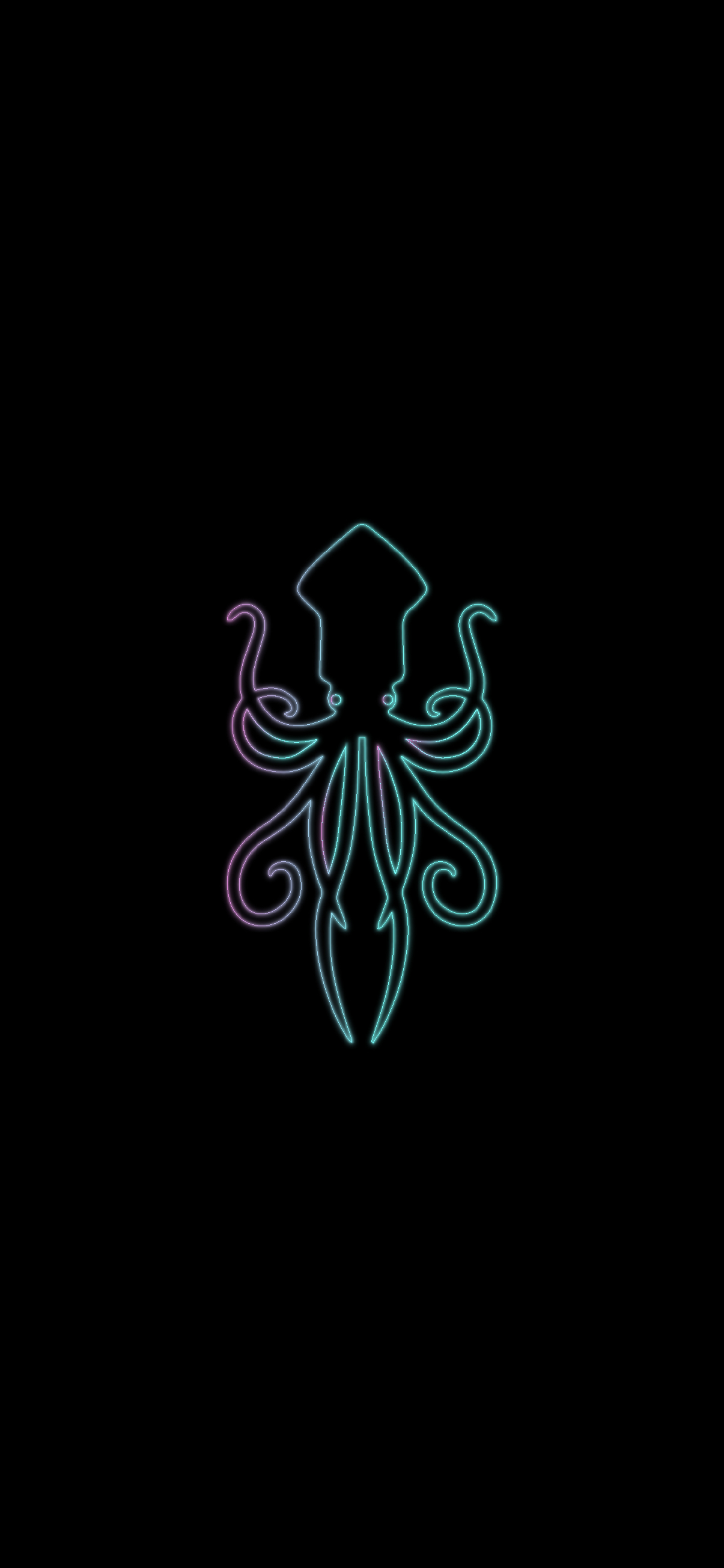 1210x2610 Neon Squid Wallpaper, Phone