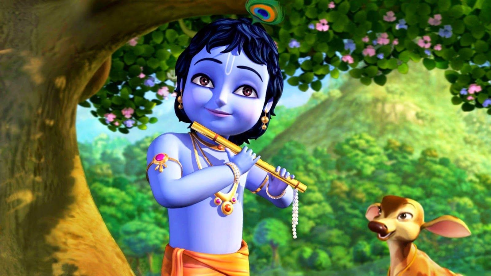 1600x900 Disney HD Wallpaper: Disney Cartoon Little Krishna HD Wallpaper, Desktop