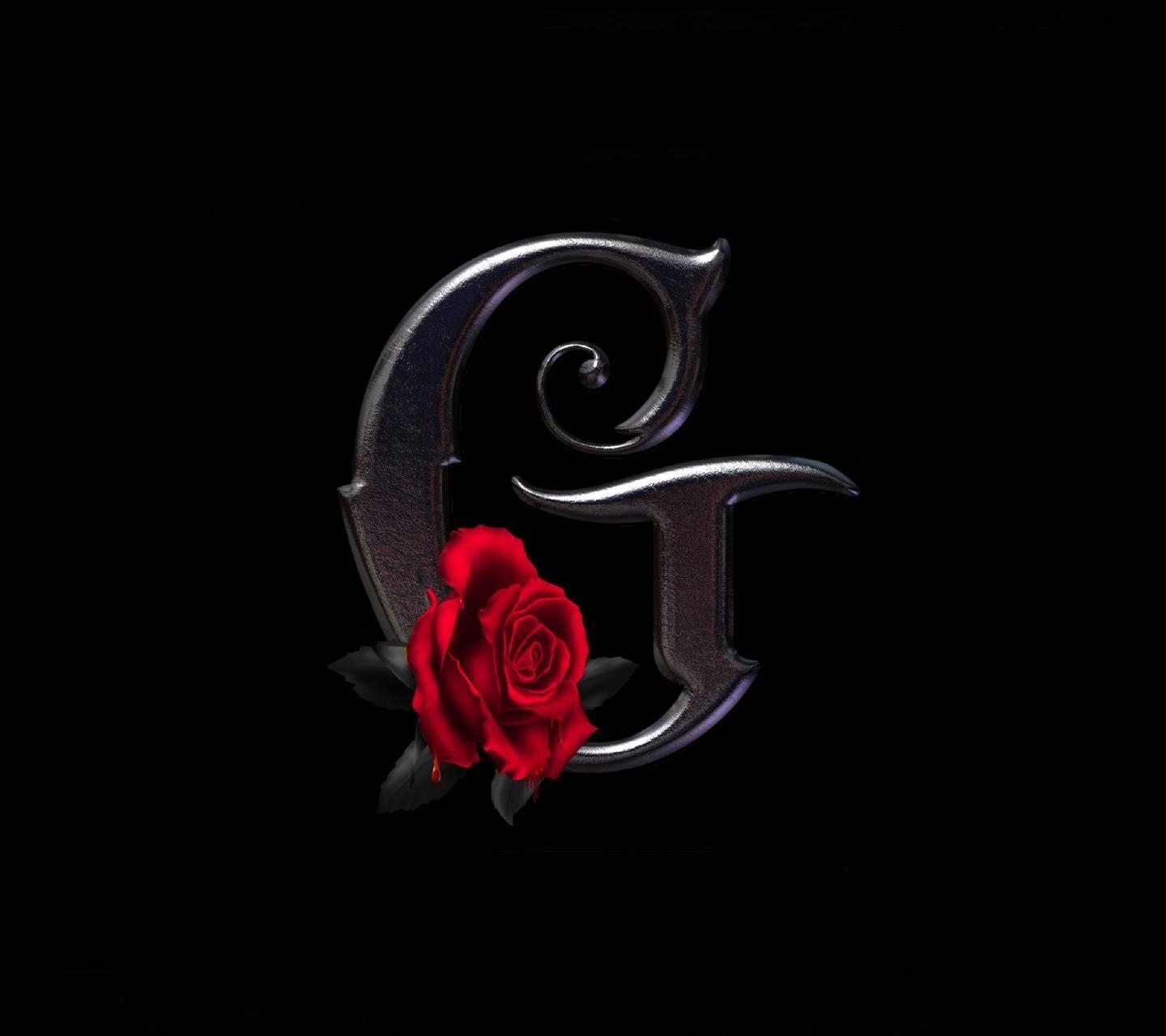 1440x1280 G letter rose wallpaper, Desktop