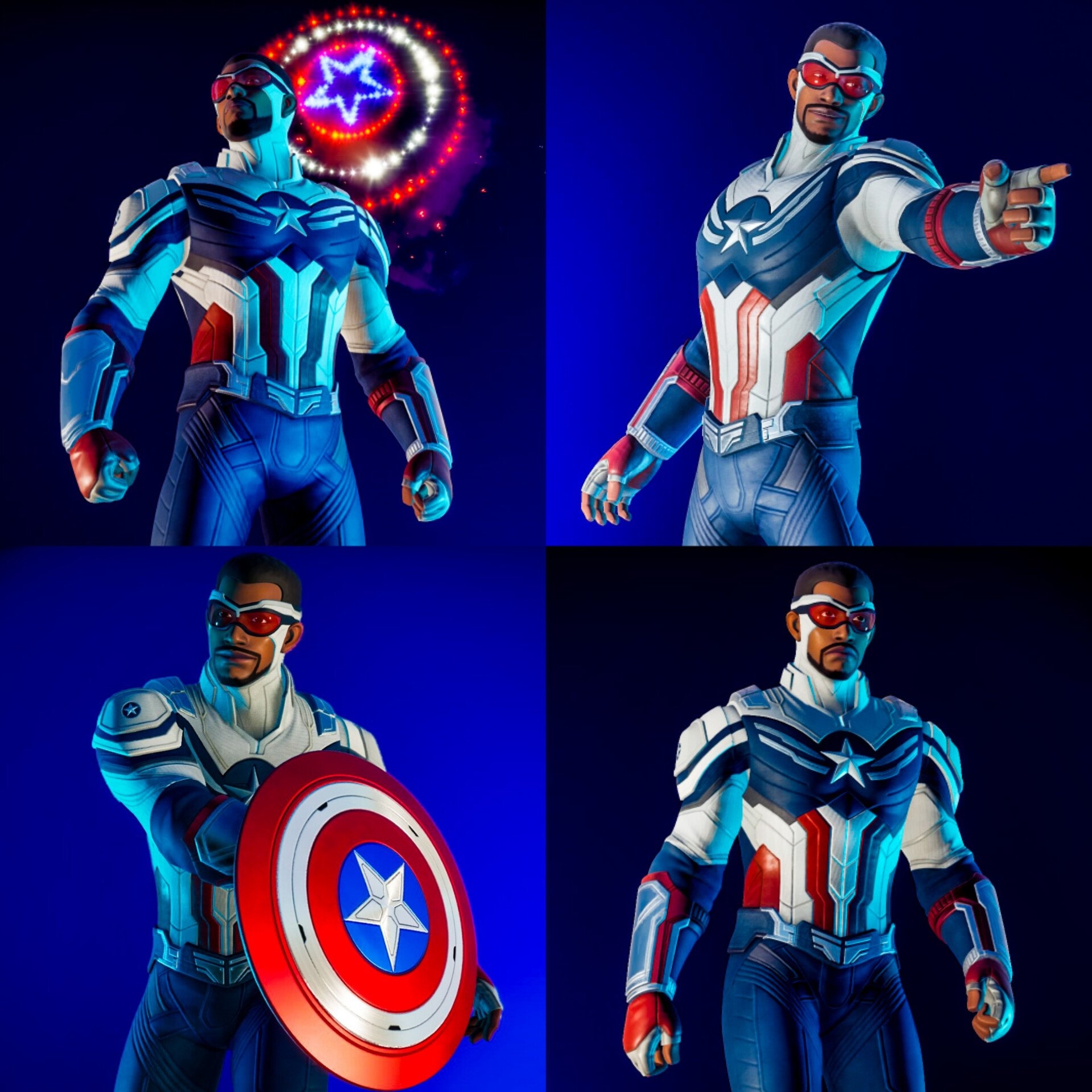 1920x1920 Captain America Wilson Fortnite wallpaper, Phone