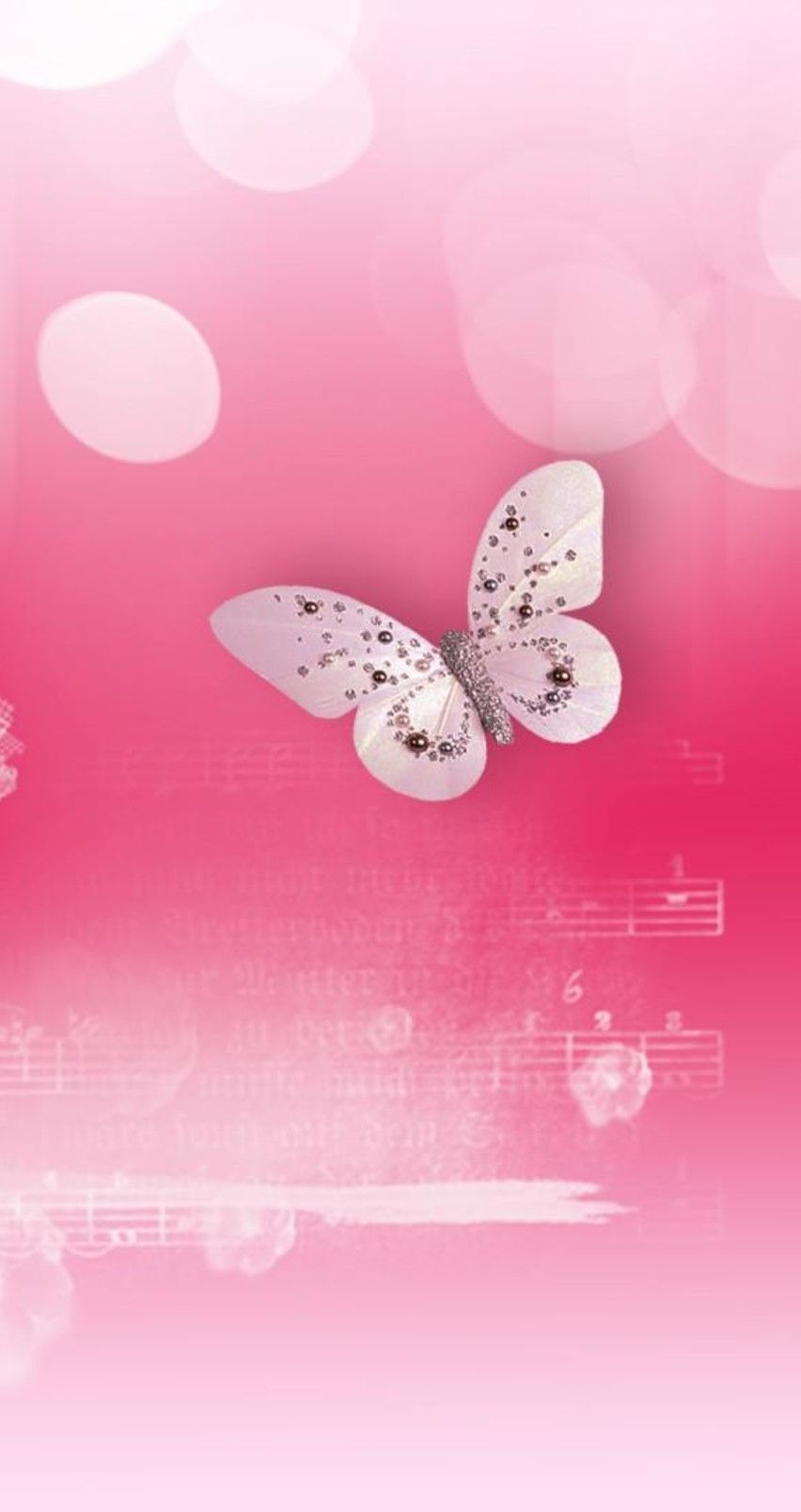 860x1610 Pink Butterfly Wallpaper, Phone