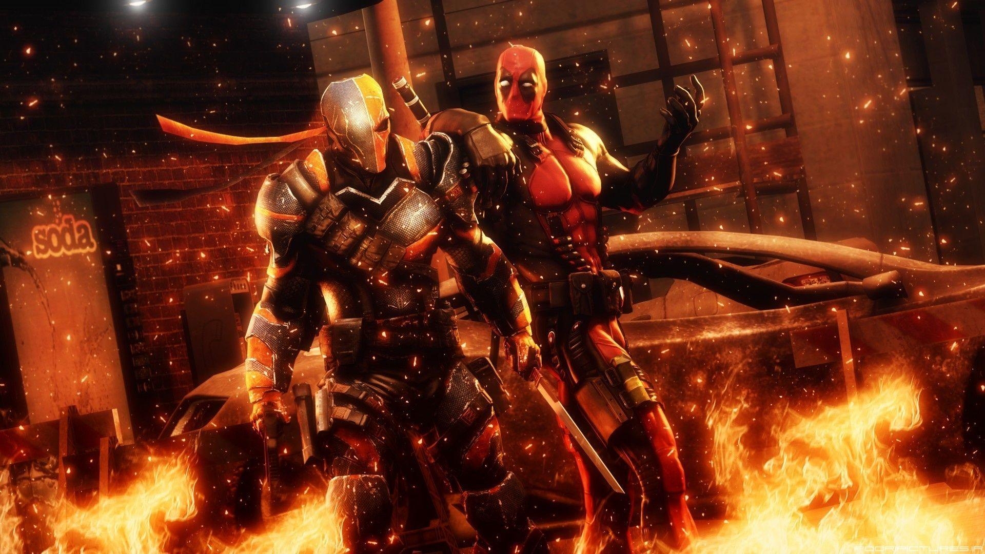 1920x1080 Deadpool Vs. Deathstroke HD Wallpaper. Background, Desktop