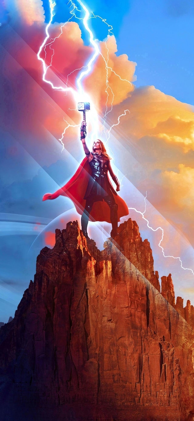 640x1390 Thor Love and Thunder, Jane Foster wallpaper [1923x4166], Phone