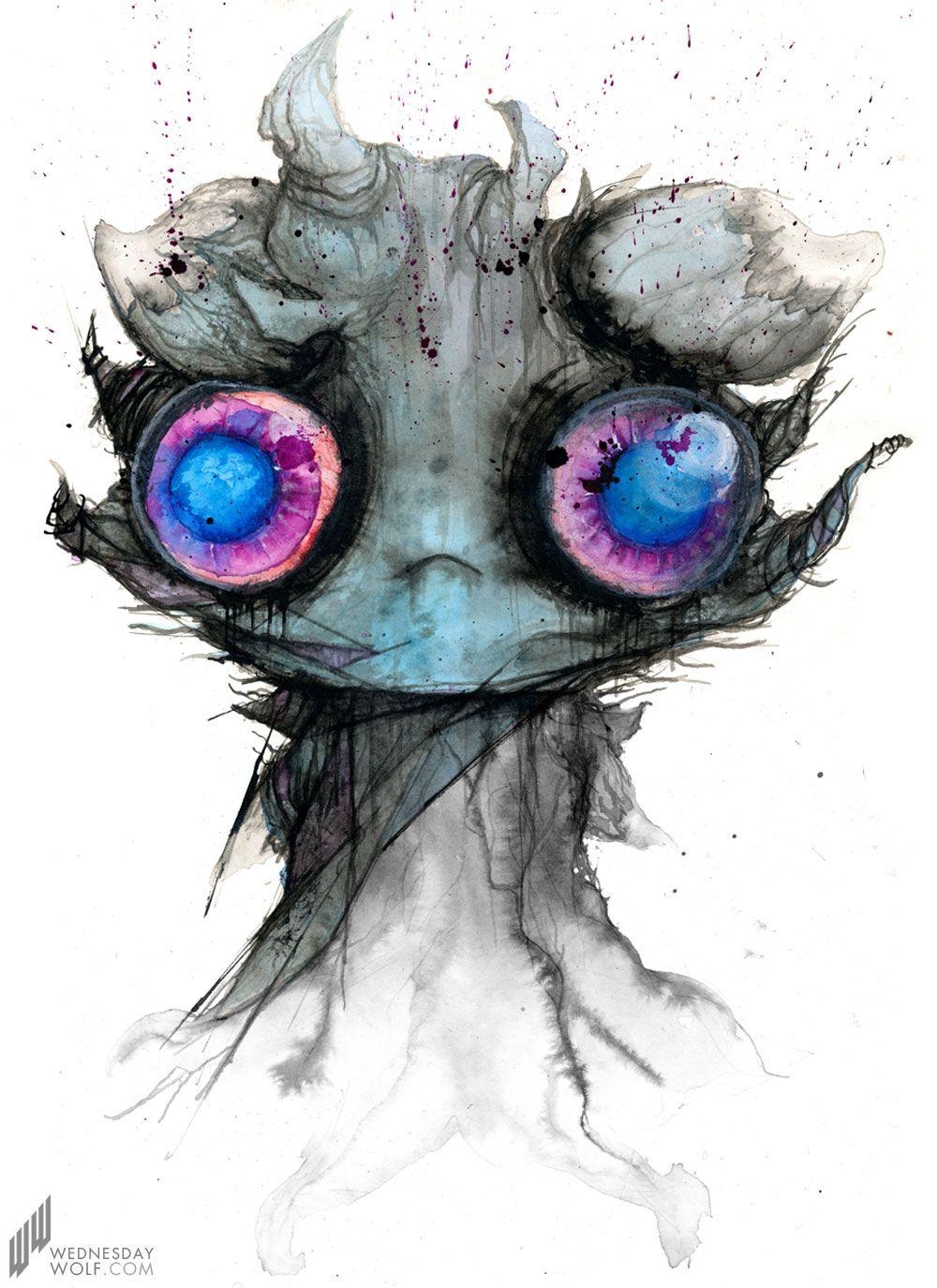 1000x1380 Espurr painted her with Watercolours, Ink, Spit & Blood, Phone