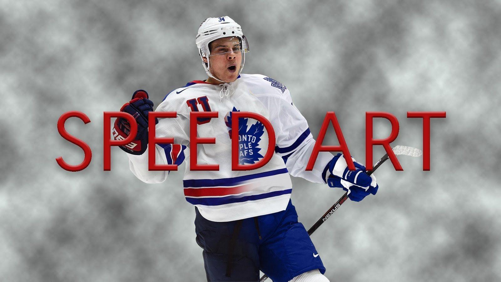 1600x900 Auston Matthews Jersey Swap Speed Art, Desktop