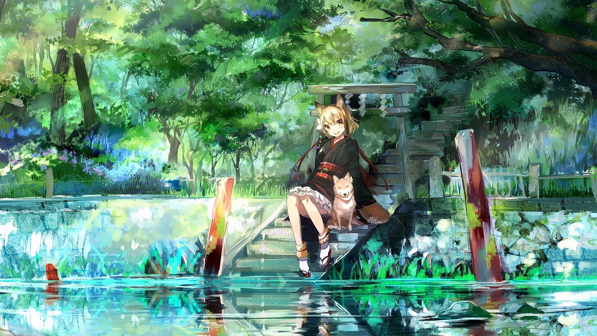 1920x1080 Anime Nature Wallpaper, Desktop