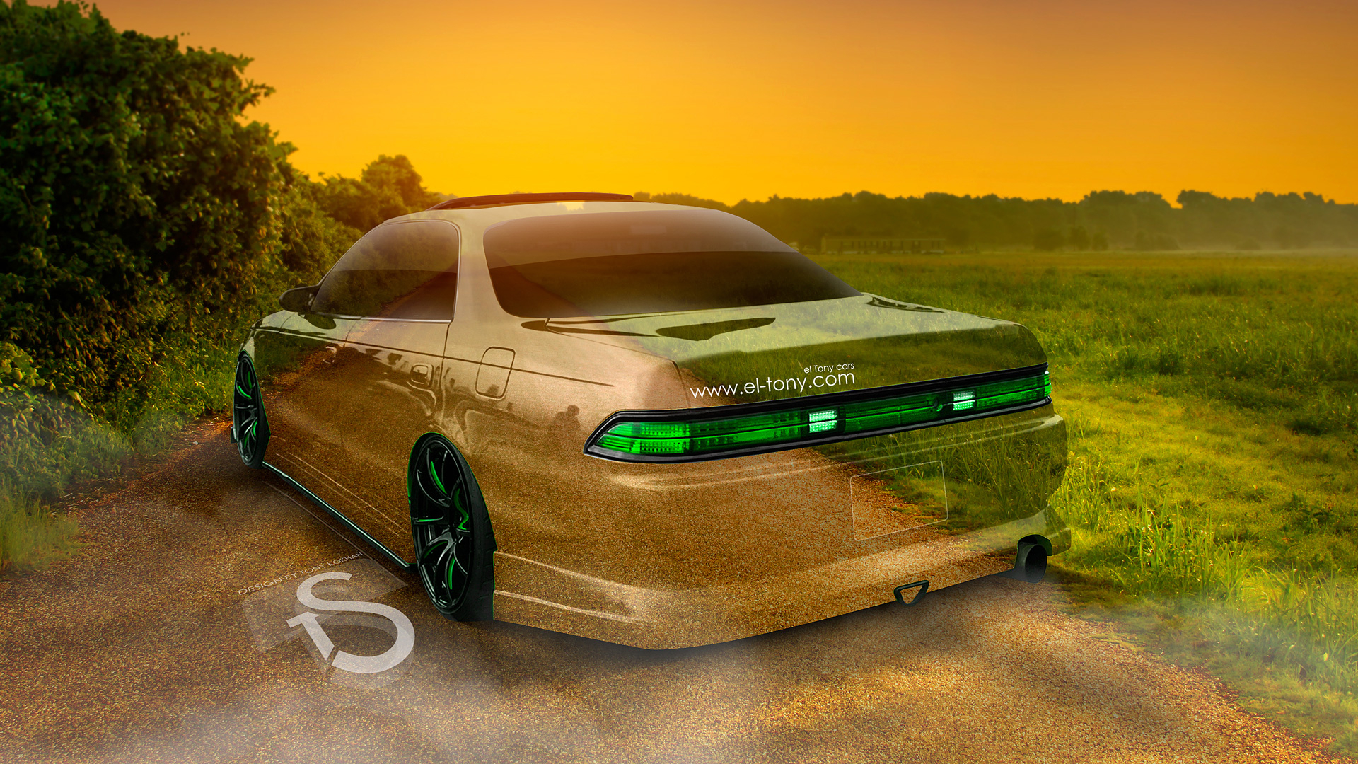 1920x1080 Toyota Mark 2 JZX90 JDM Crystal Nature Car 2014 el Tony, Desktop