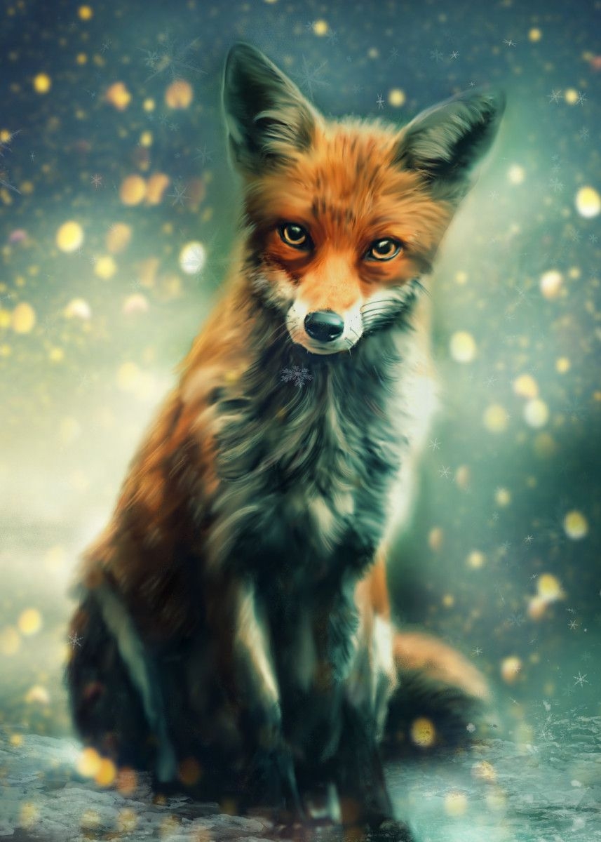 860x1200 Mr Fox' Poster by Claudia McKinney. Displate. Fox artwork, Fox poster, Best nature wallpaper, Phone