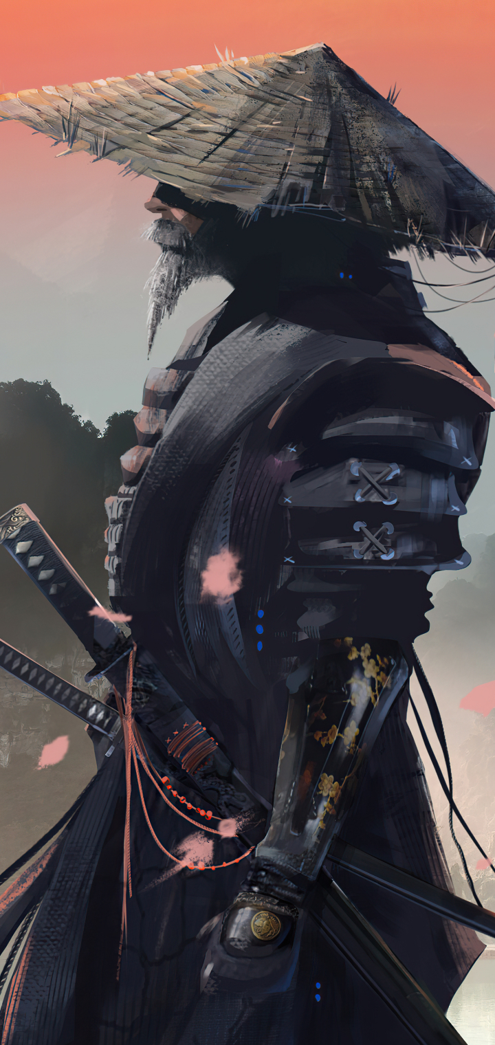 720x1520 Fantasy Samurai Phone Wallpaper, Phone