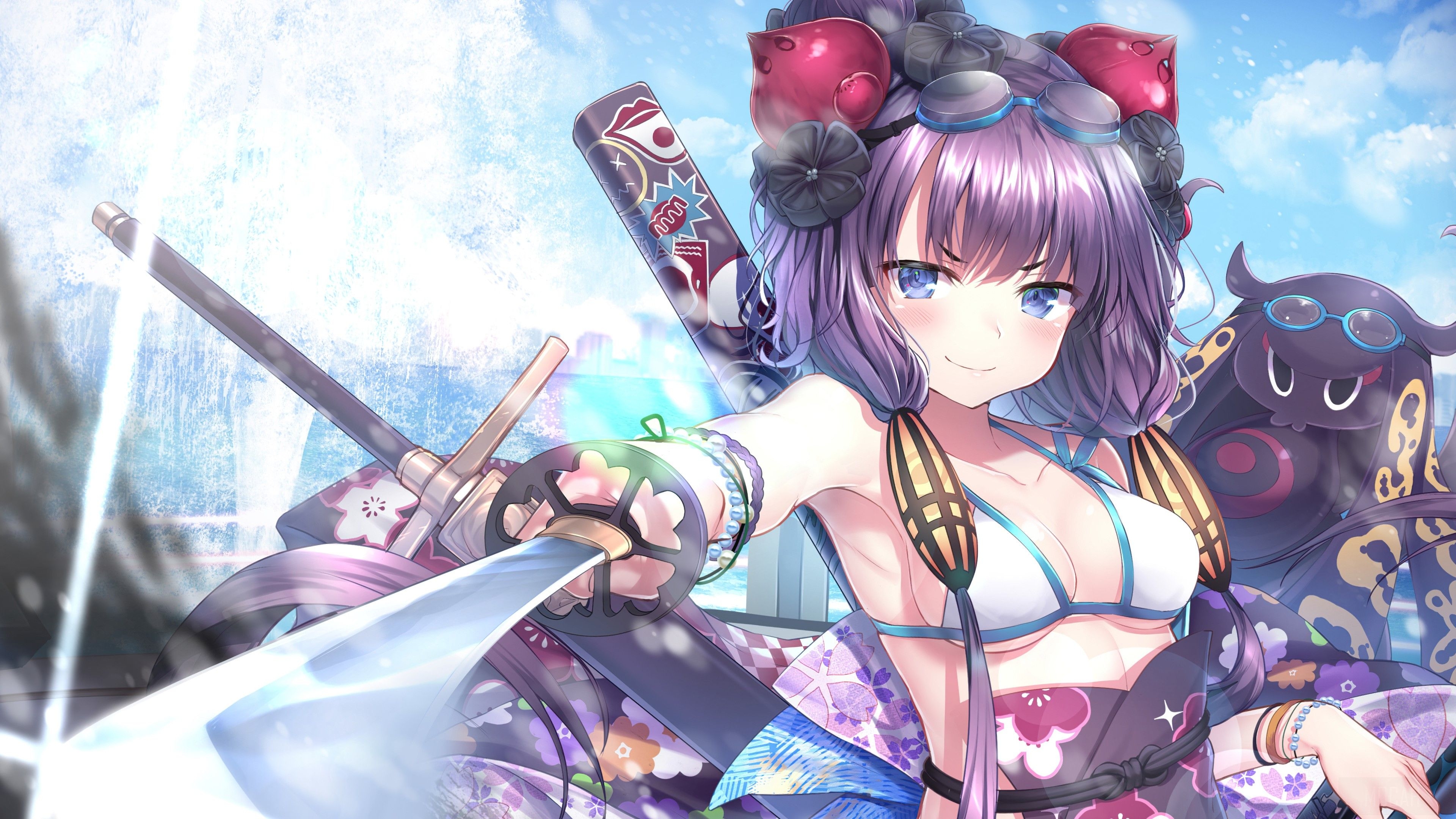 3840x2160 Cute, Anime, Girls, Warrior, Katana 4k wallpaper. Mocah HD Wallpaper, Desktop