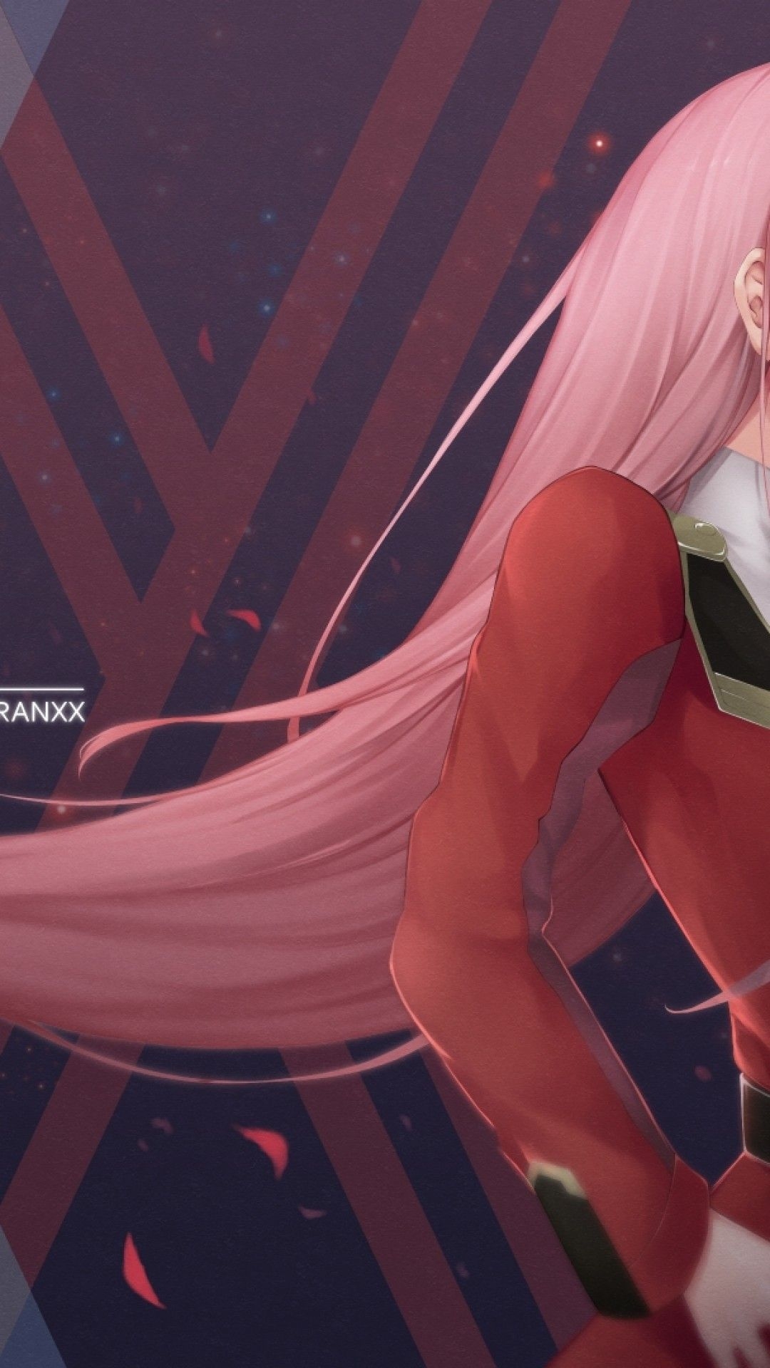 1080x1920 Download  Darling In The Franxx, Zero Two, Long Pink Hair, Phone