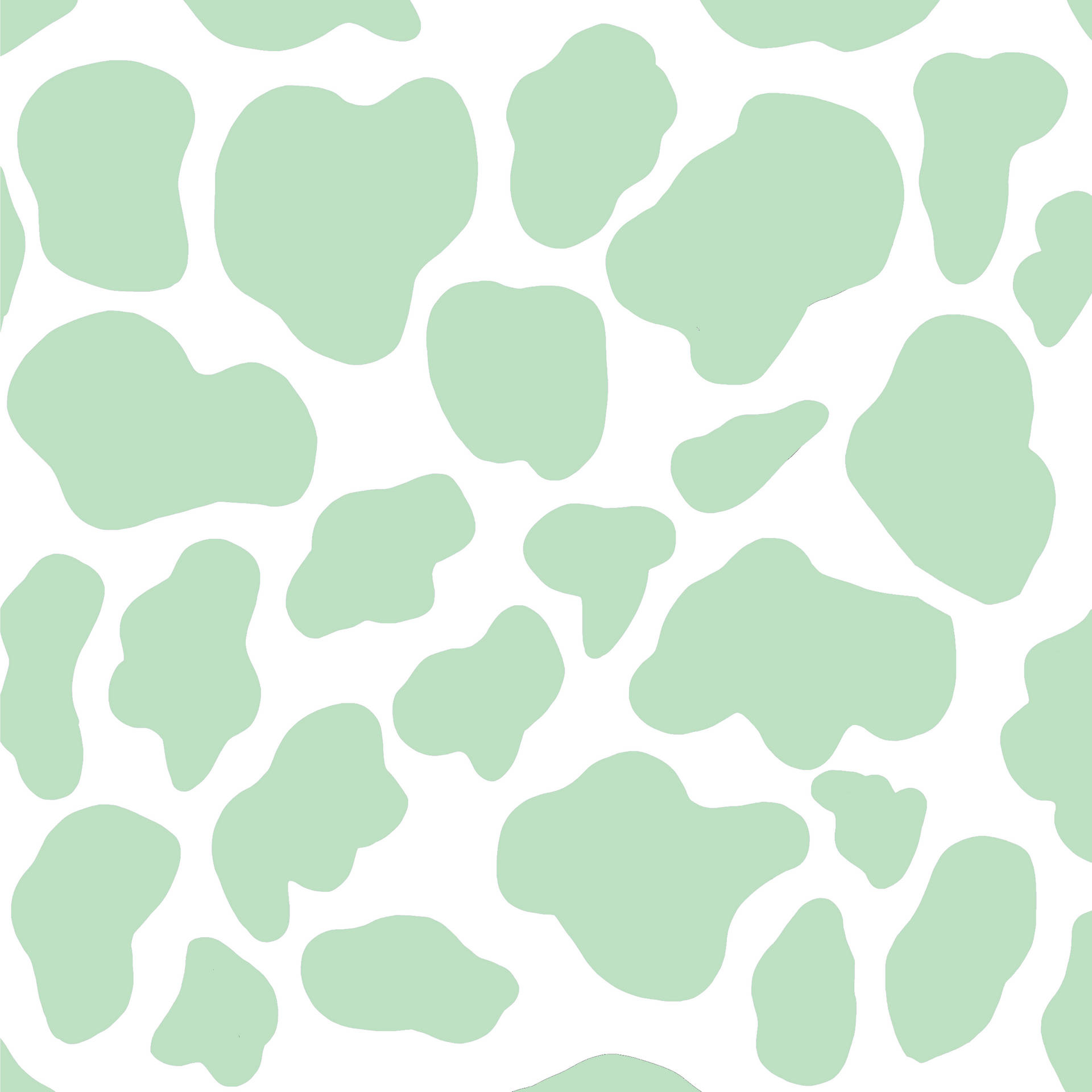 1920x1920 Download Sage Green Aesthetic Cow Print Wallpaper, Phone