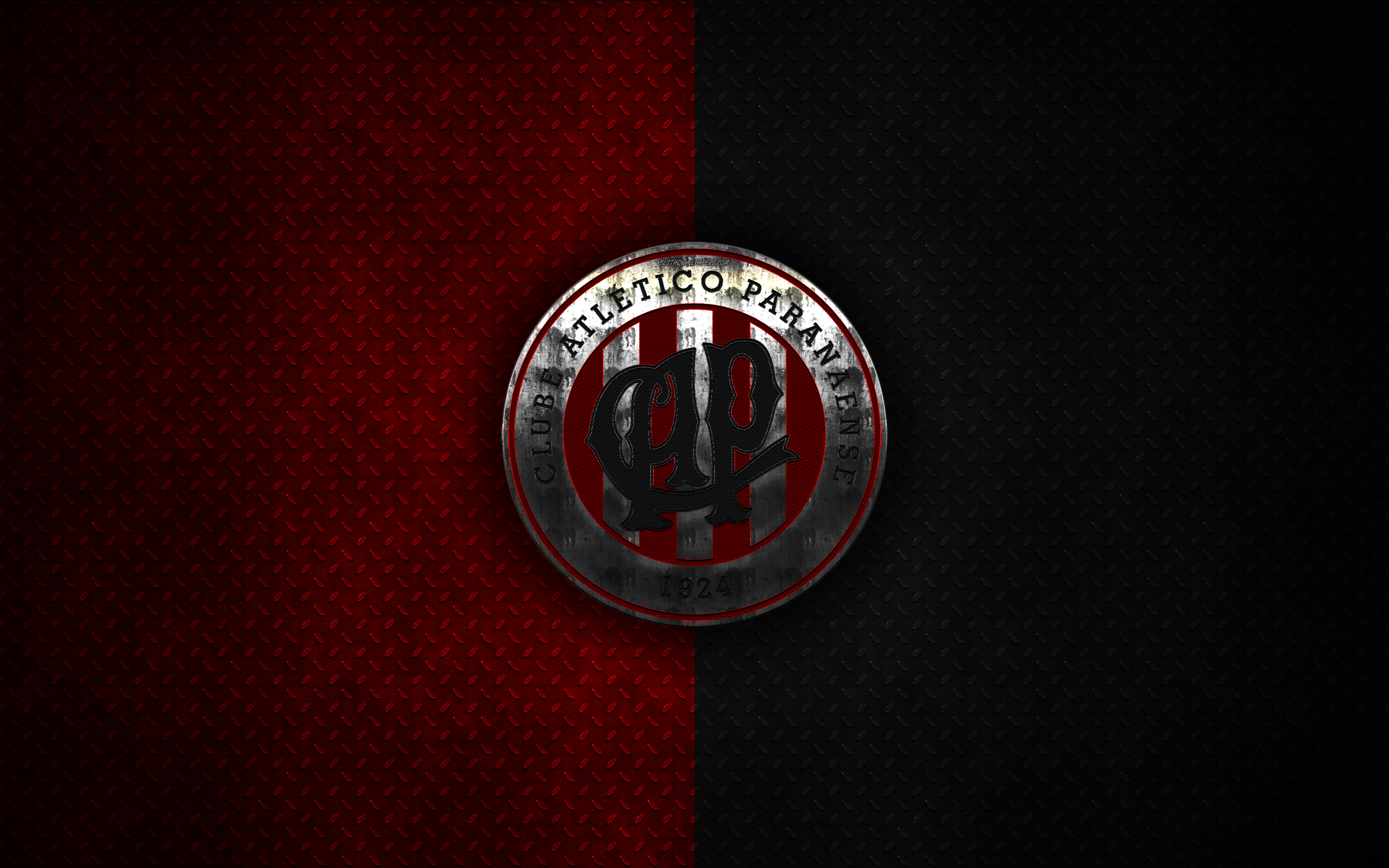 2560x1600 Download wallpaper Atletico Paranaense, 4k, metal logo, creative, Desktop