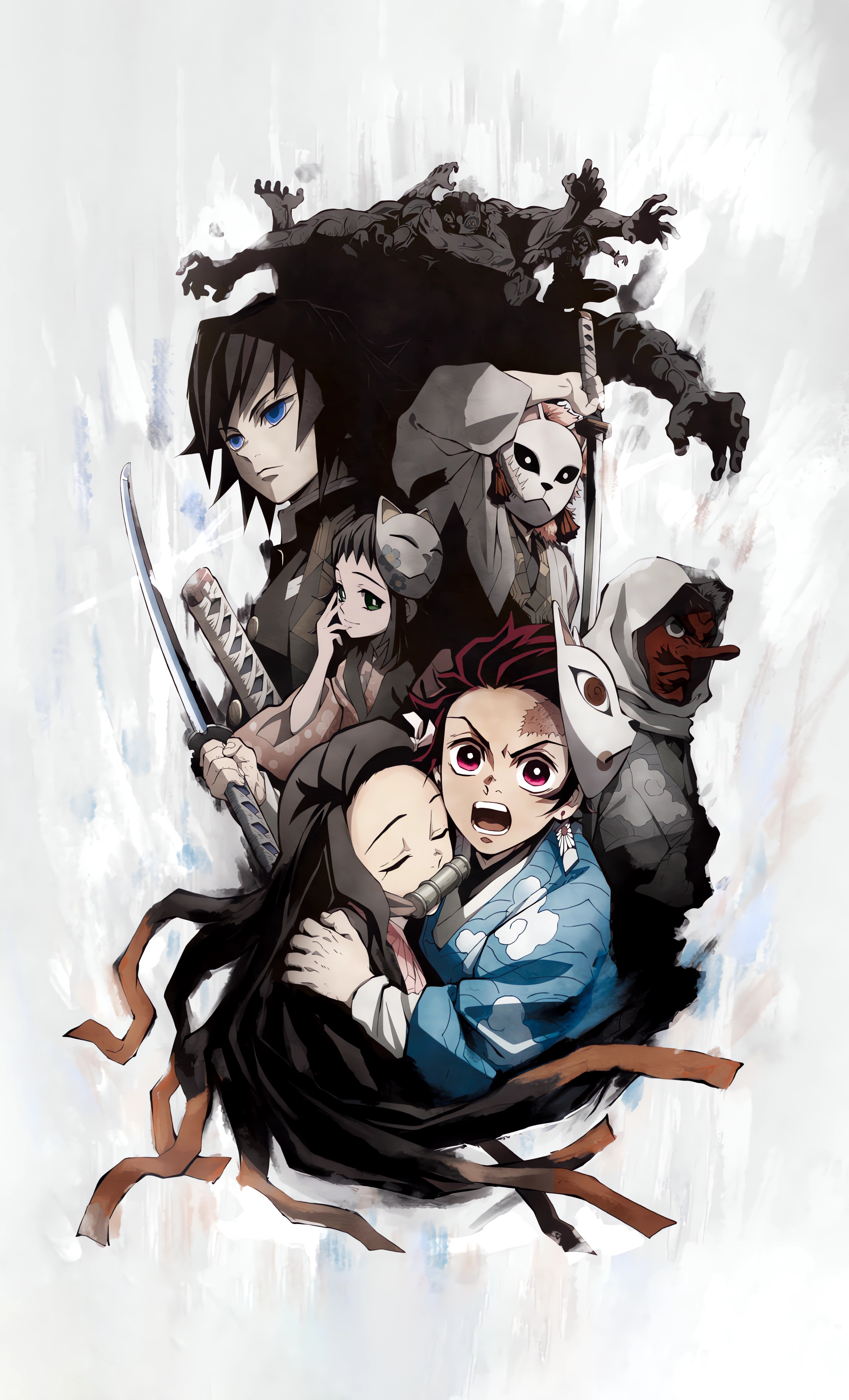 1910x3150 Demon Slayer Characters Wallpaper for iPhone, Phone