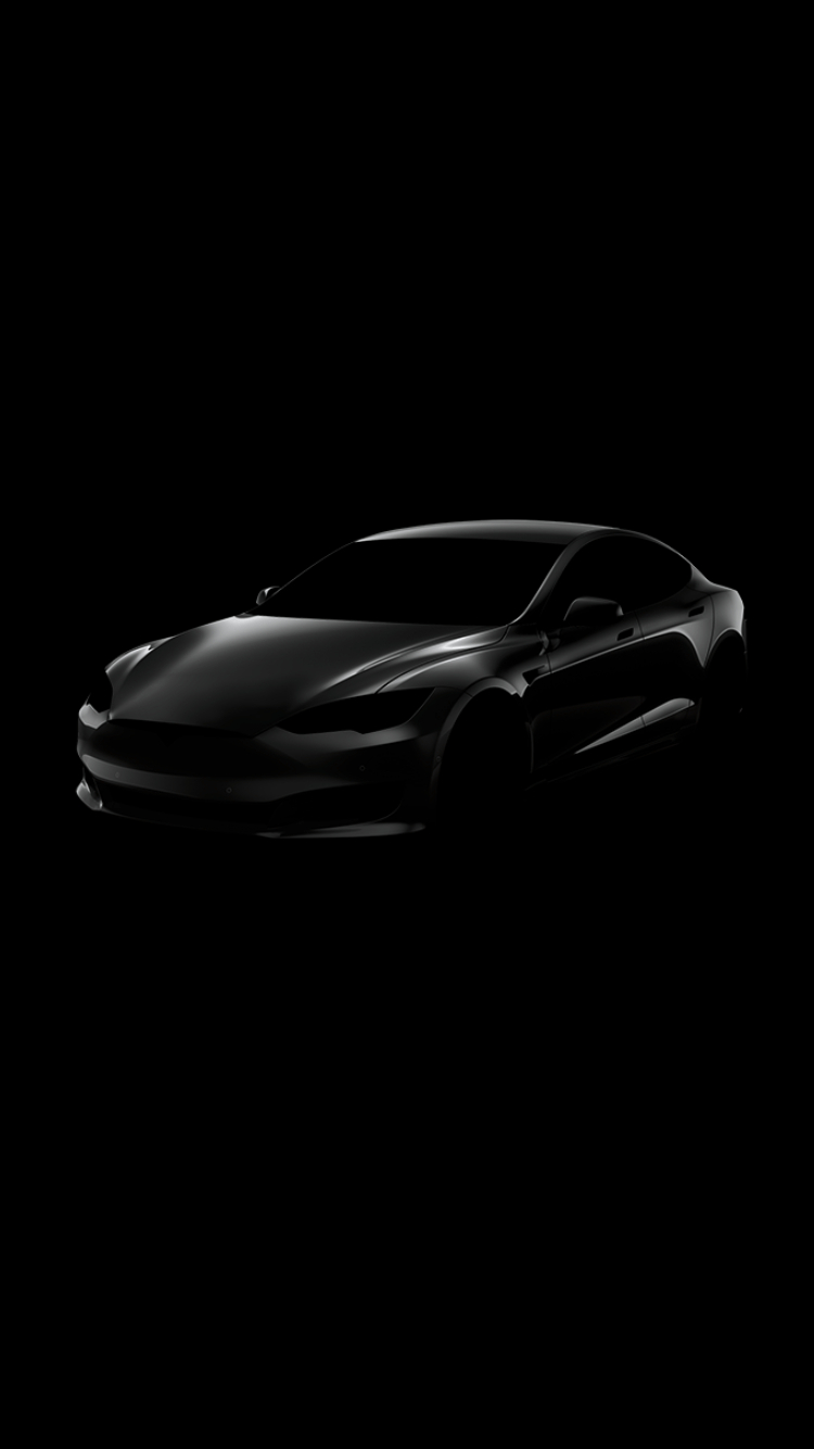 750x1340 Black Tesla Wallpaper, Phone