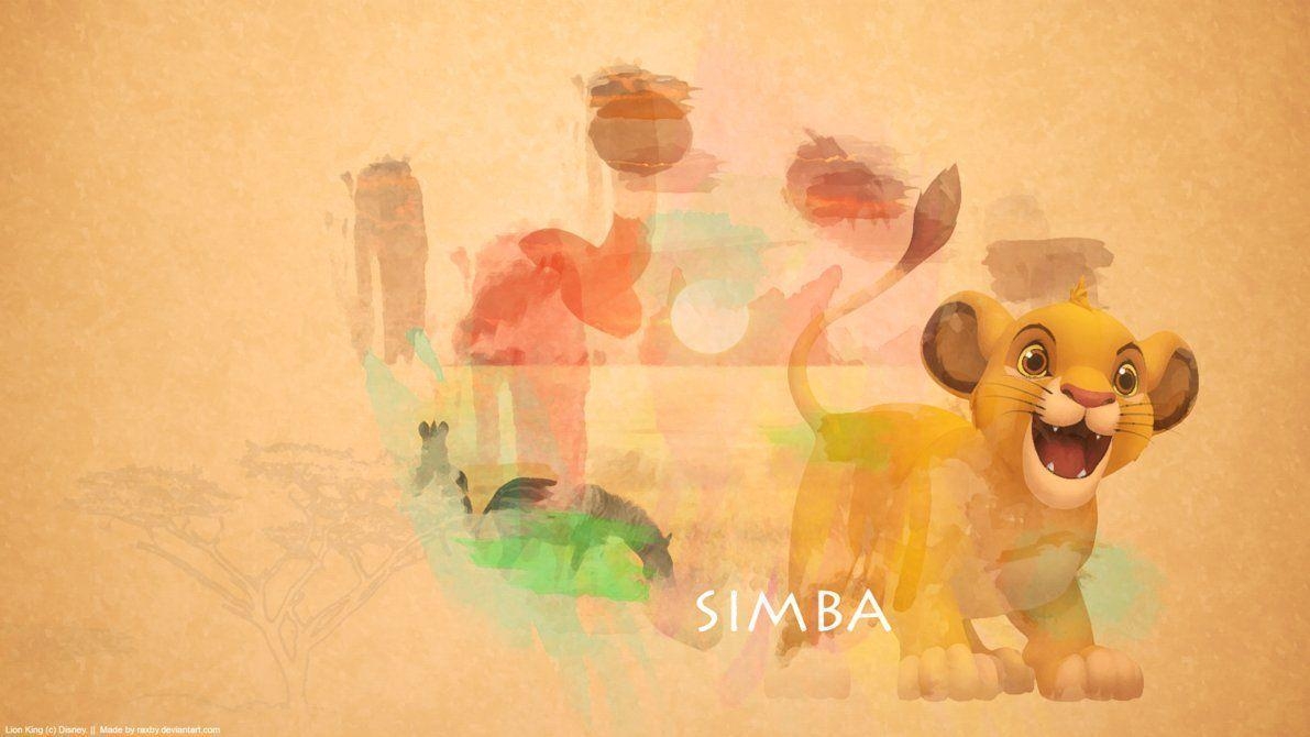 1200x670 Simba Watercolour Wallpaper, Desktop