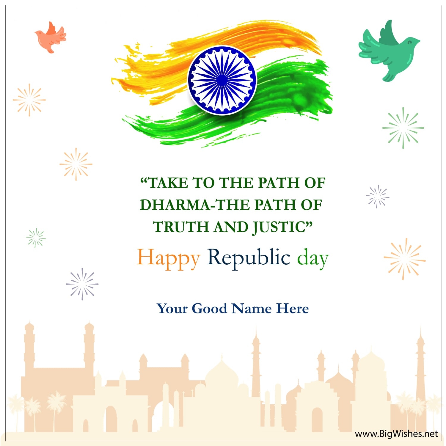 1500x1500 Happy Republic Day 2024 Image, Phone