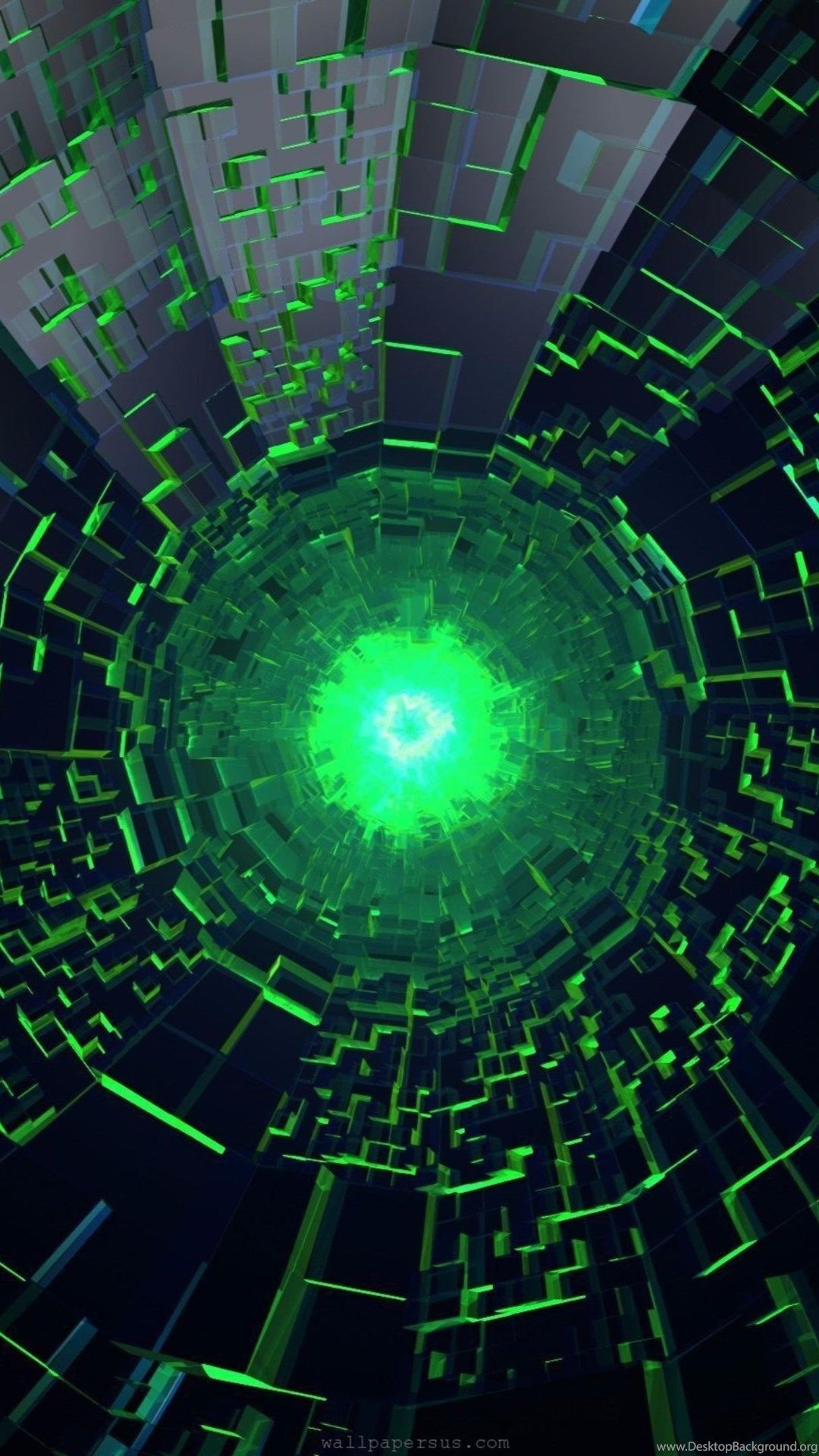 1080x1920 Green Light 3D 4K Wallpaper Desktop Background, Phone