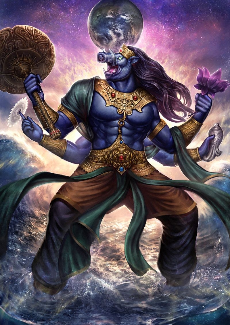 800x1140 Lord Varaha, yosi saputras. Varaha, Vishnu, Krishna avatar, Phone