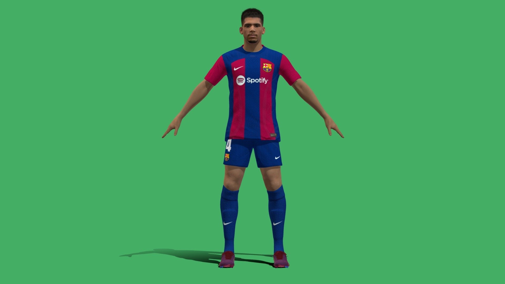 1920x1080 3D Rigged Ronald Araujo Barcelona 2024, Desktop