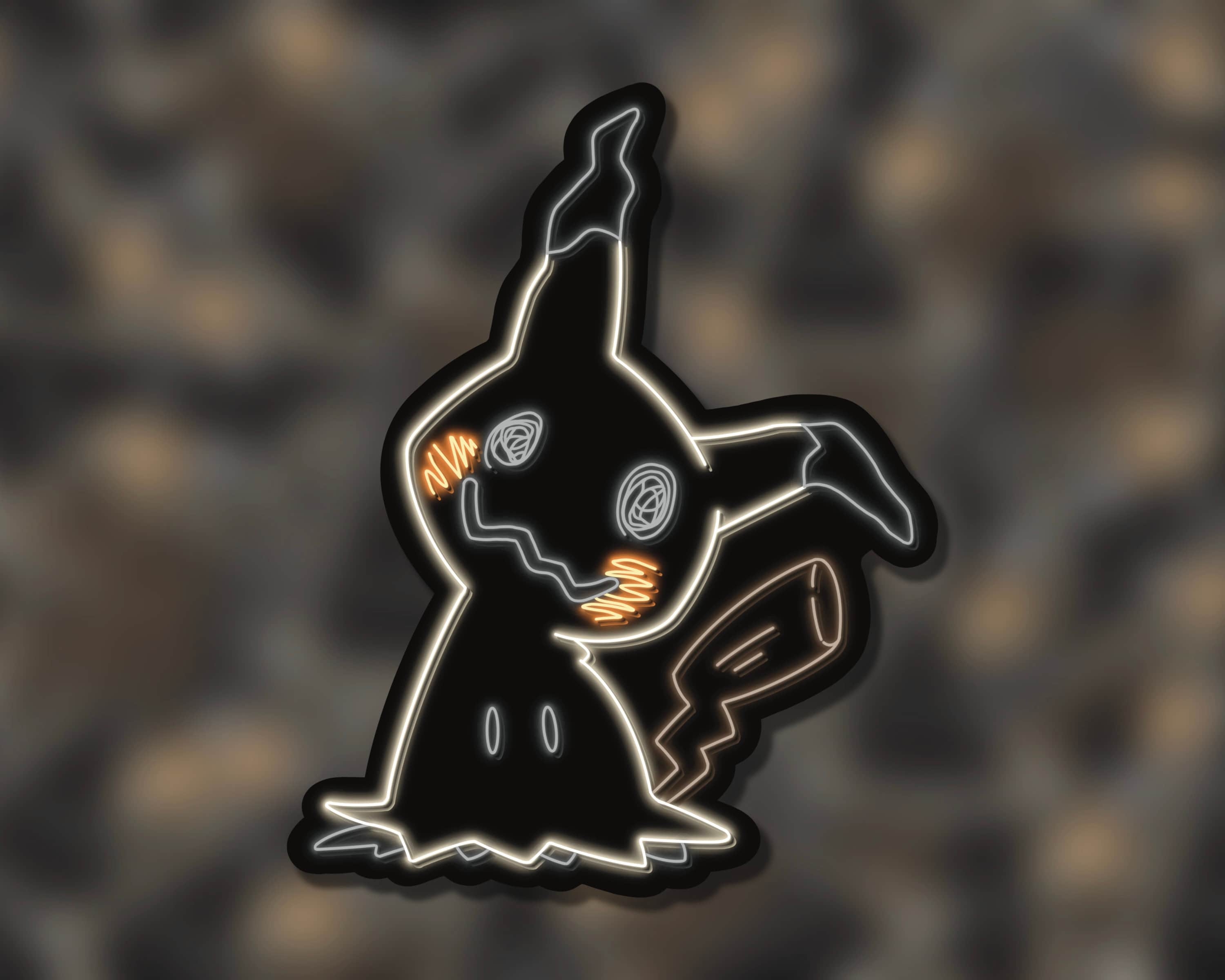 3000x2400 Neon Mimikyu Pokemon Stickers, Desktop