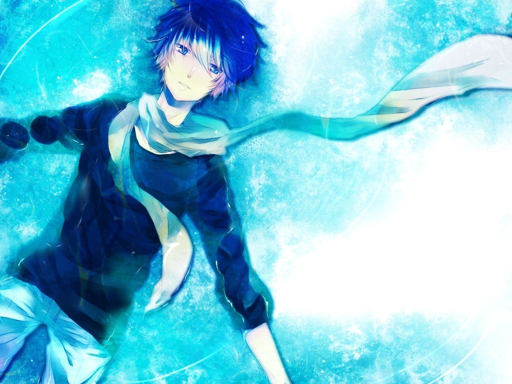 1030x770 Anime Boy Blue Hair, Desktop