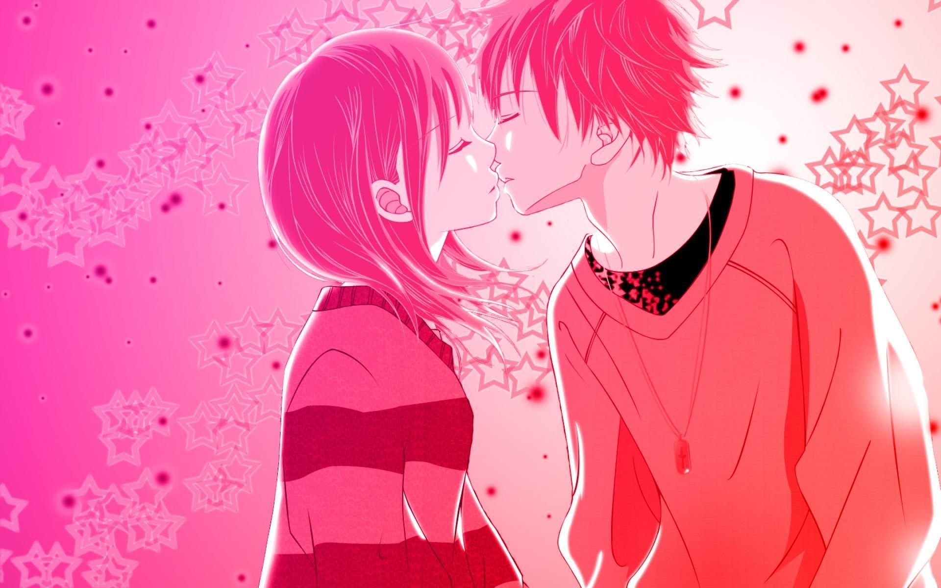 1920x1200 Love Anime Kiss Wallpaper, Desktop