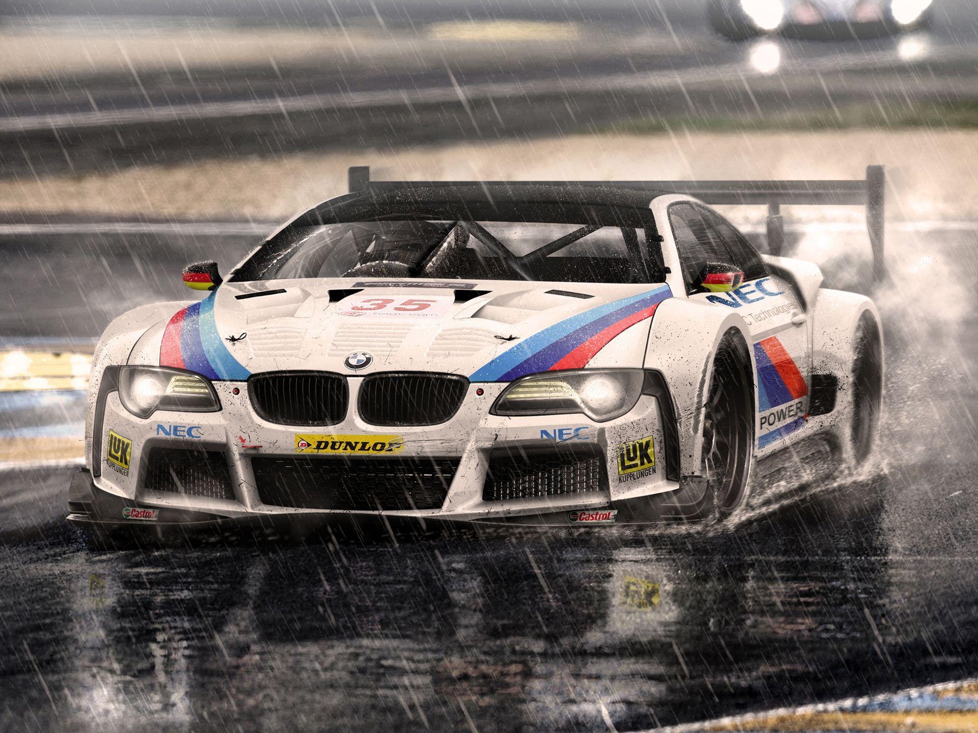 1920x1440 Full HD Wallpaper + Cars, BMW, Rain, White, Concepts,, Desktop