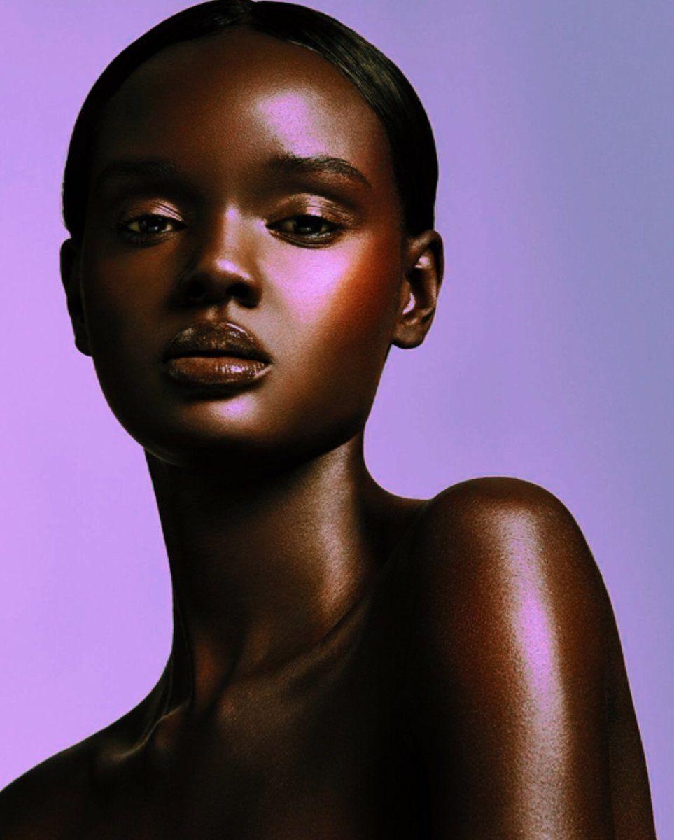 970x1200 Duckie Thot Shines for Fenty Beauty. Makeup. Model. Black Model, Phone