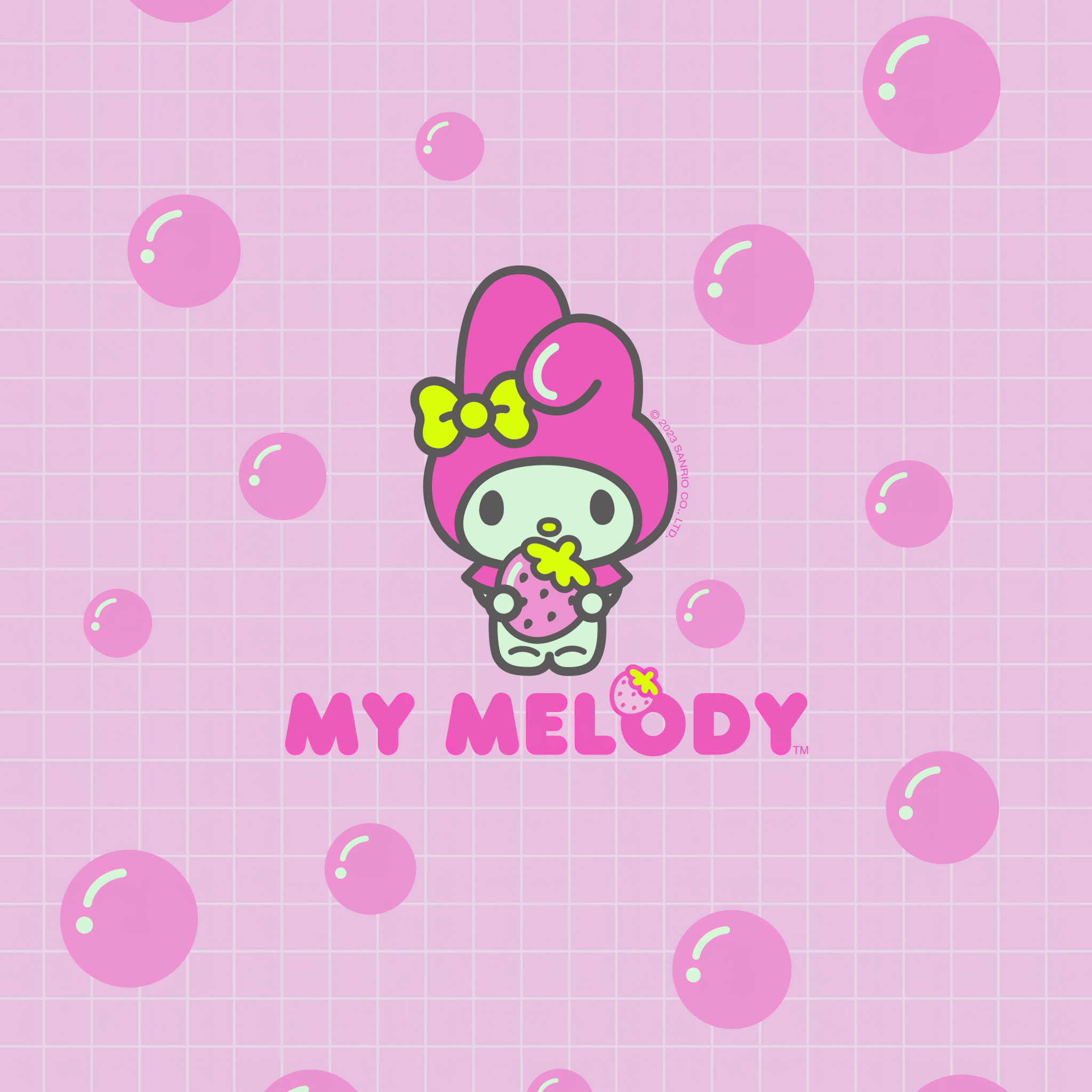 2050x2050 My Melody Wallpaper 4K, Cute cartoon, Pink, 5K, Phone