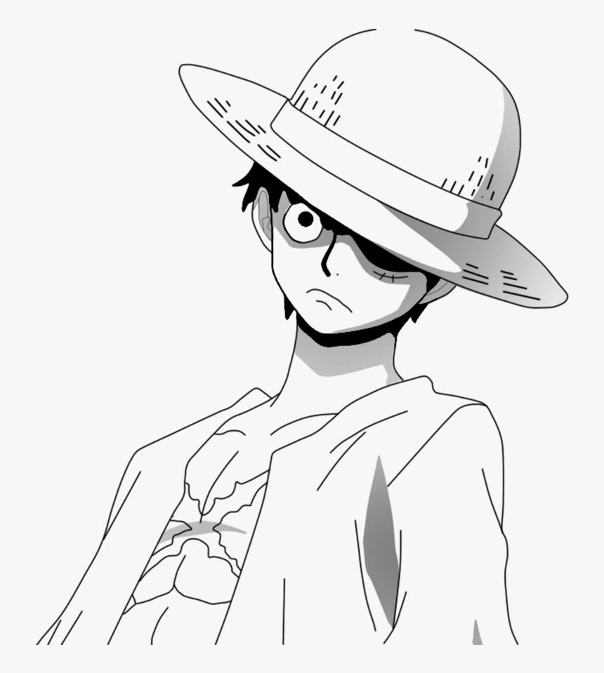 860x960 Monkey D Luffy Angery Black And White Png, Transparent Png, Transparent Png Image, Phone