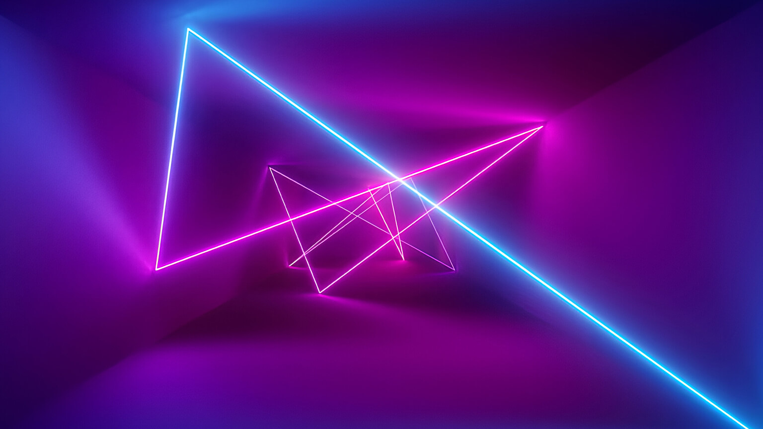 1540x870 Abstract Purple Neon Lights Desktop, Desktop