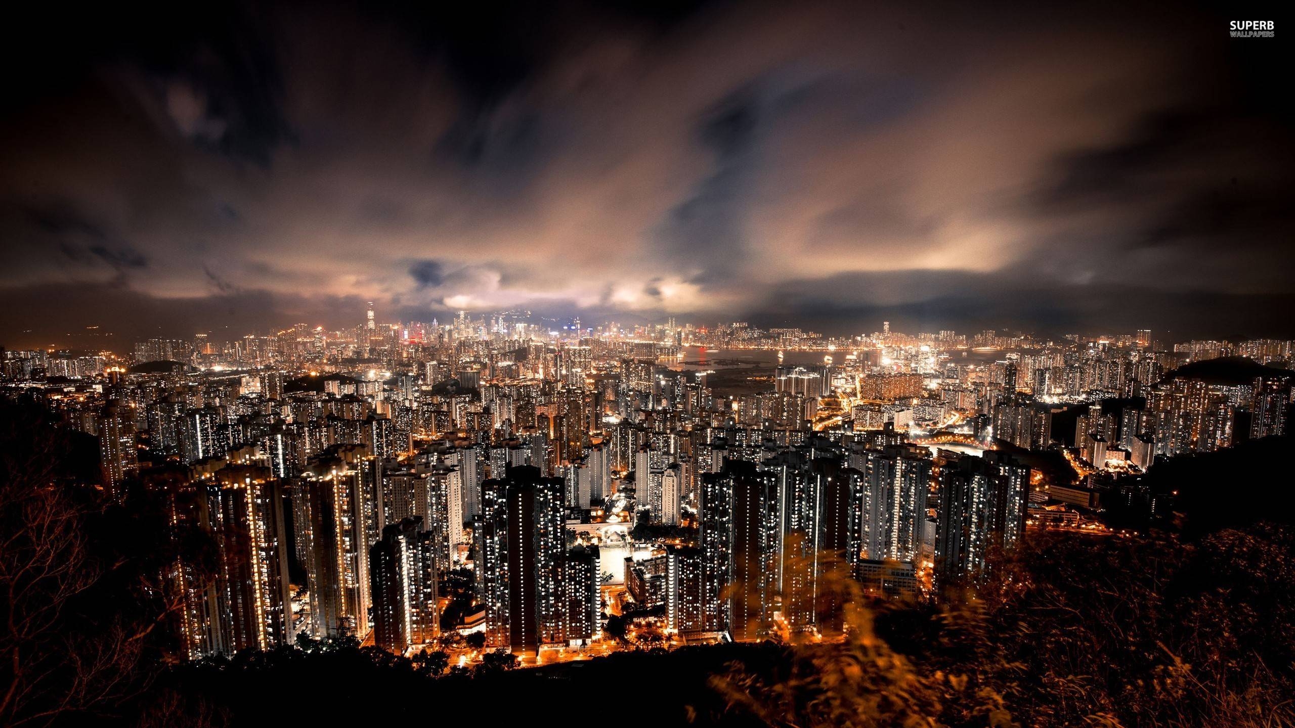 2560x1440 Hong Kong at night wallpaper wallpaper - #, Desktop