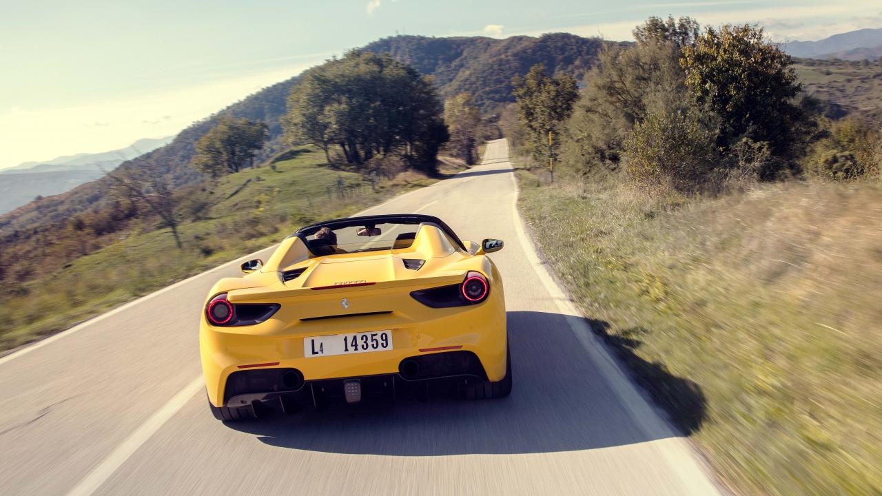 1280x720 Wallpaper: Ferrari 488 Spider in Italy, Desktop