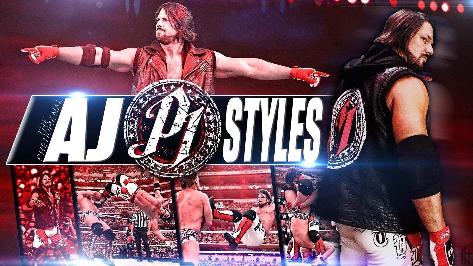 1600x900 AJ Styles Background (Made by me), Desktop