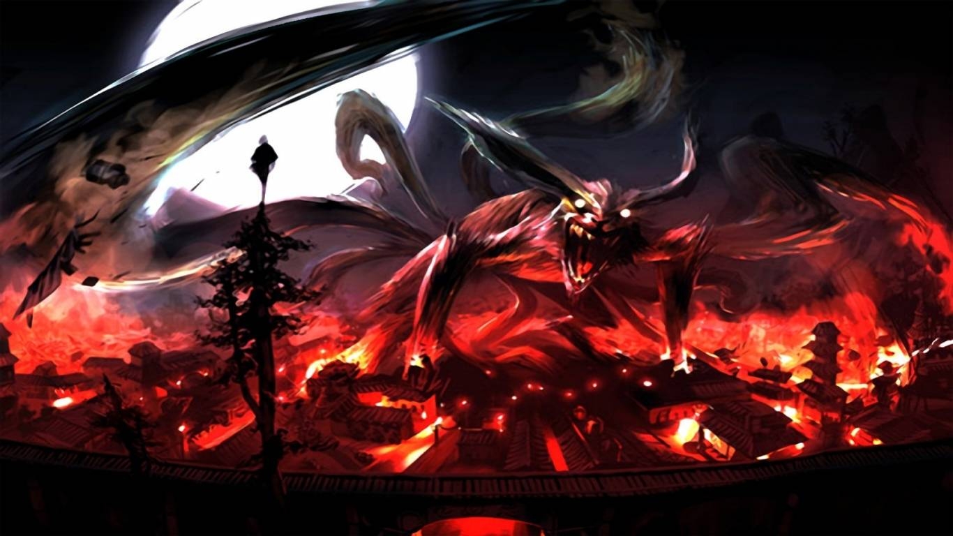 1370x770 Wallpaper For > Naruto Nine Tails Wallpaper 1920x1080, Desktop