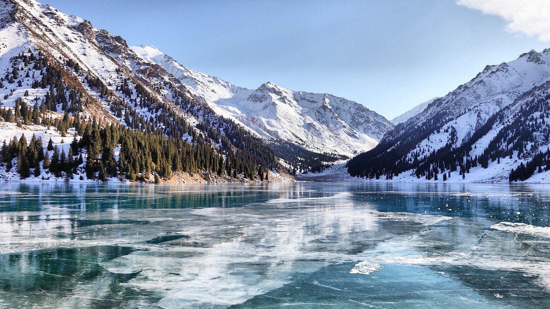 1920x1080 Ice Lake Almaty Province Kazakhstan. Magical Places, Desktop