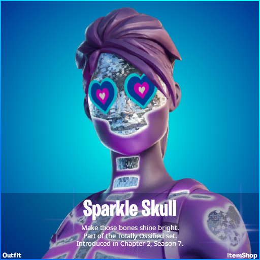 520x520 Sparkle Skull Fortnite wallpaper, Phone