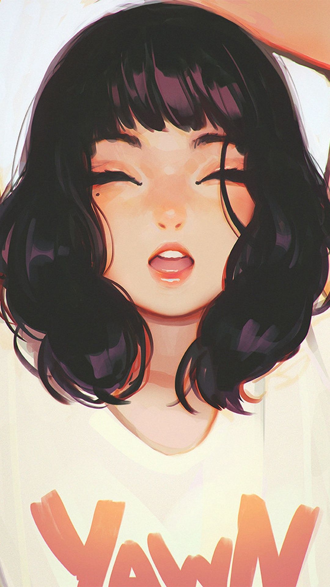 1080x1920 Girl Smile Ilya Kuvshinov Illustration Art iPhone 8 Wallpaper, Phone