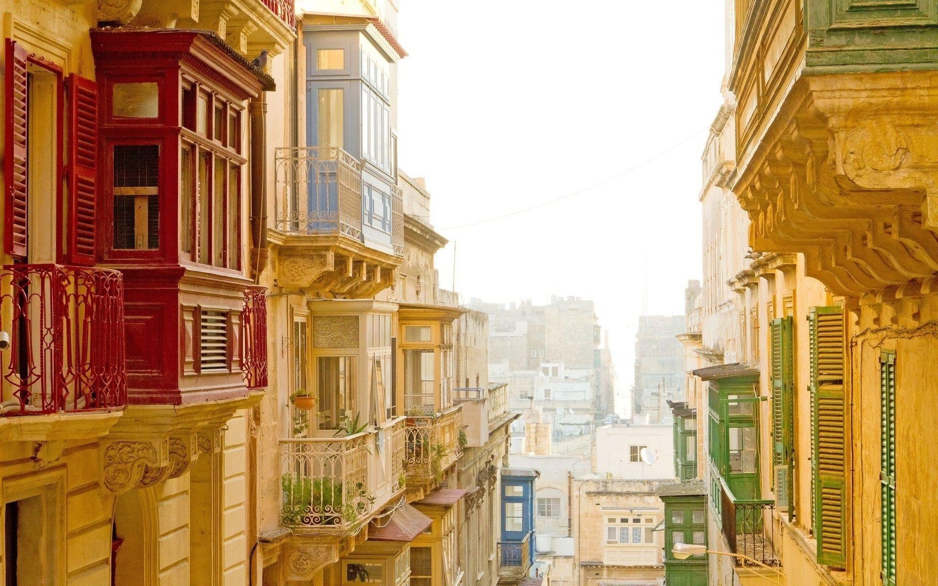 1920x1200 Download wallpaper old town, balconies, valletta, malta for desktop, Desktop