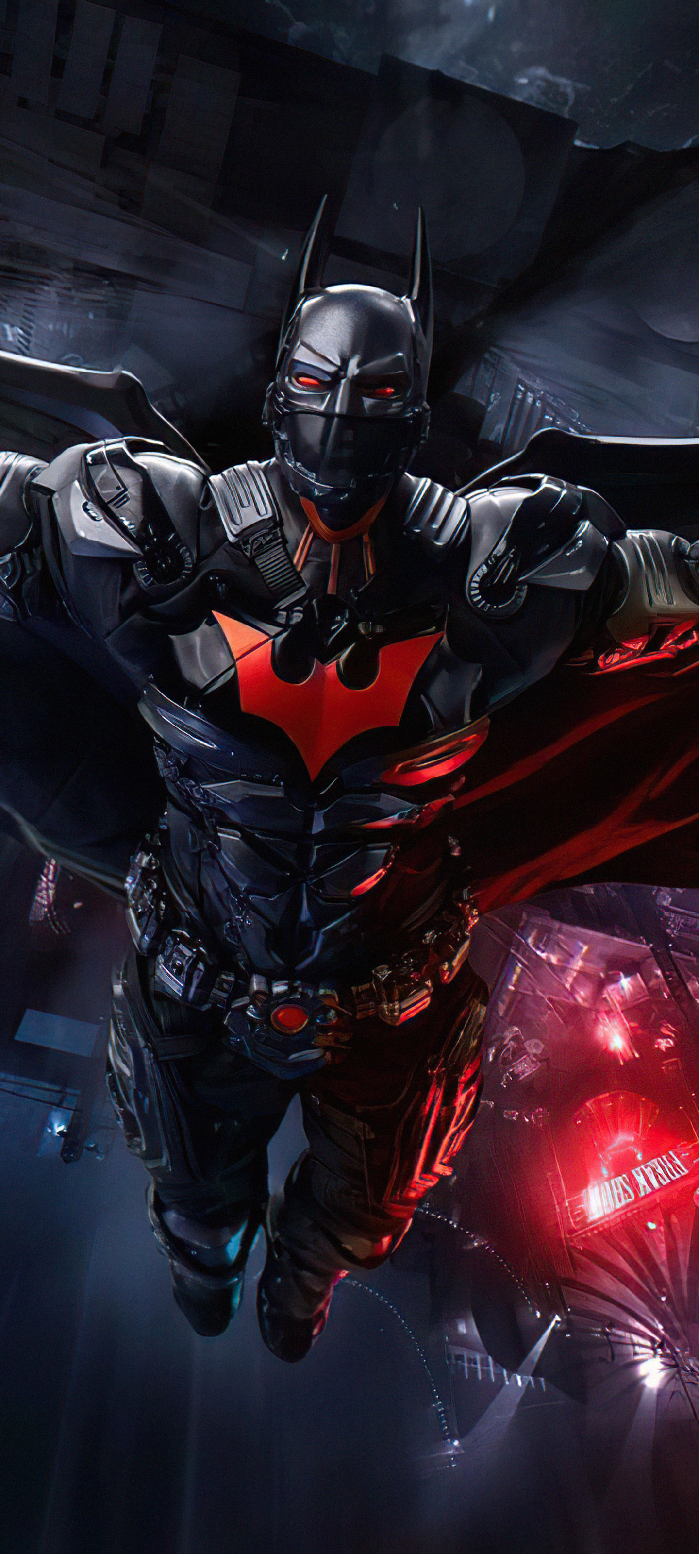 1440x3200 Batman Beyond Phone Wallpaper, Phone